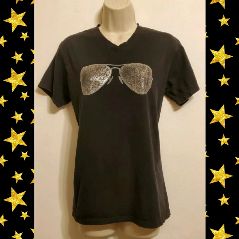 Vintage Ray-Ban Aviator Sunglasses Black Shirt Lg